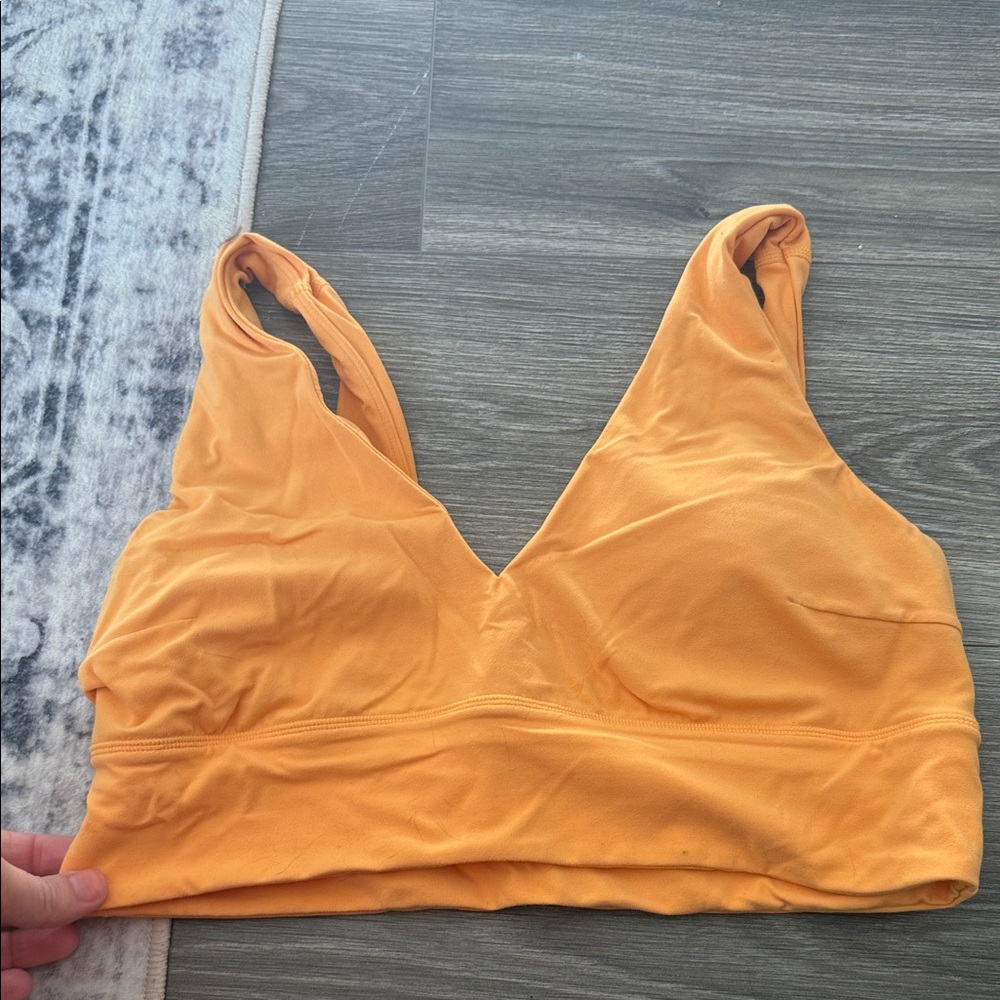 Lululemon Athletica Vibrant Orange Align V Neck C/D Sports Bra
